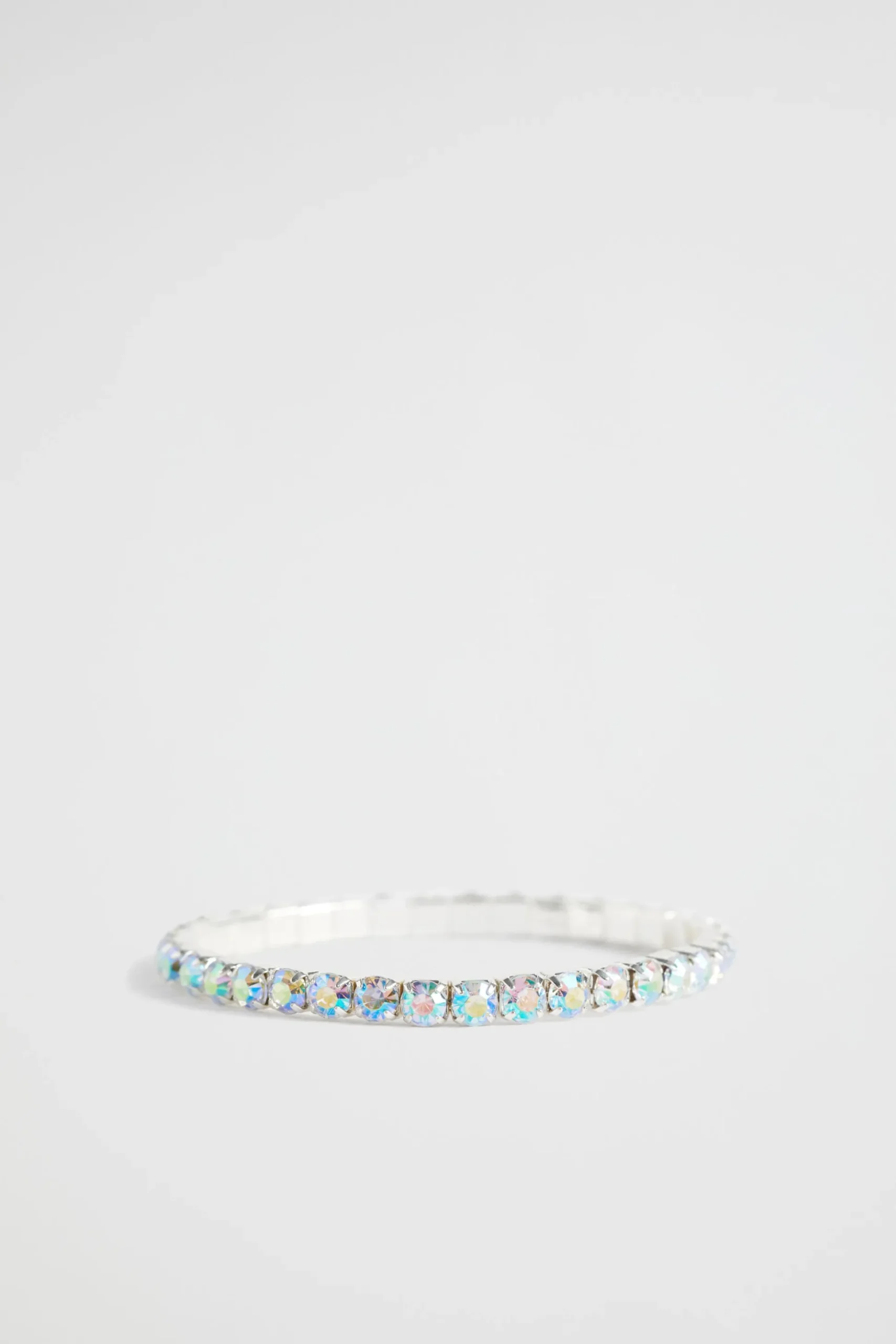 Seed Heritage Jewellery-Diamante Stretch Bracelet Iridescent