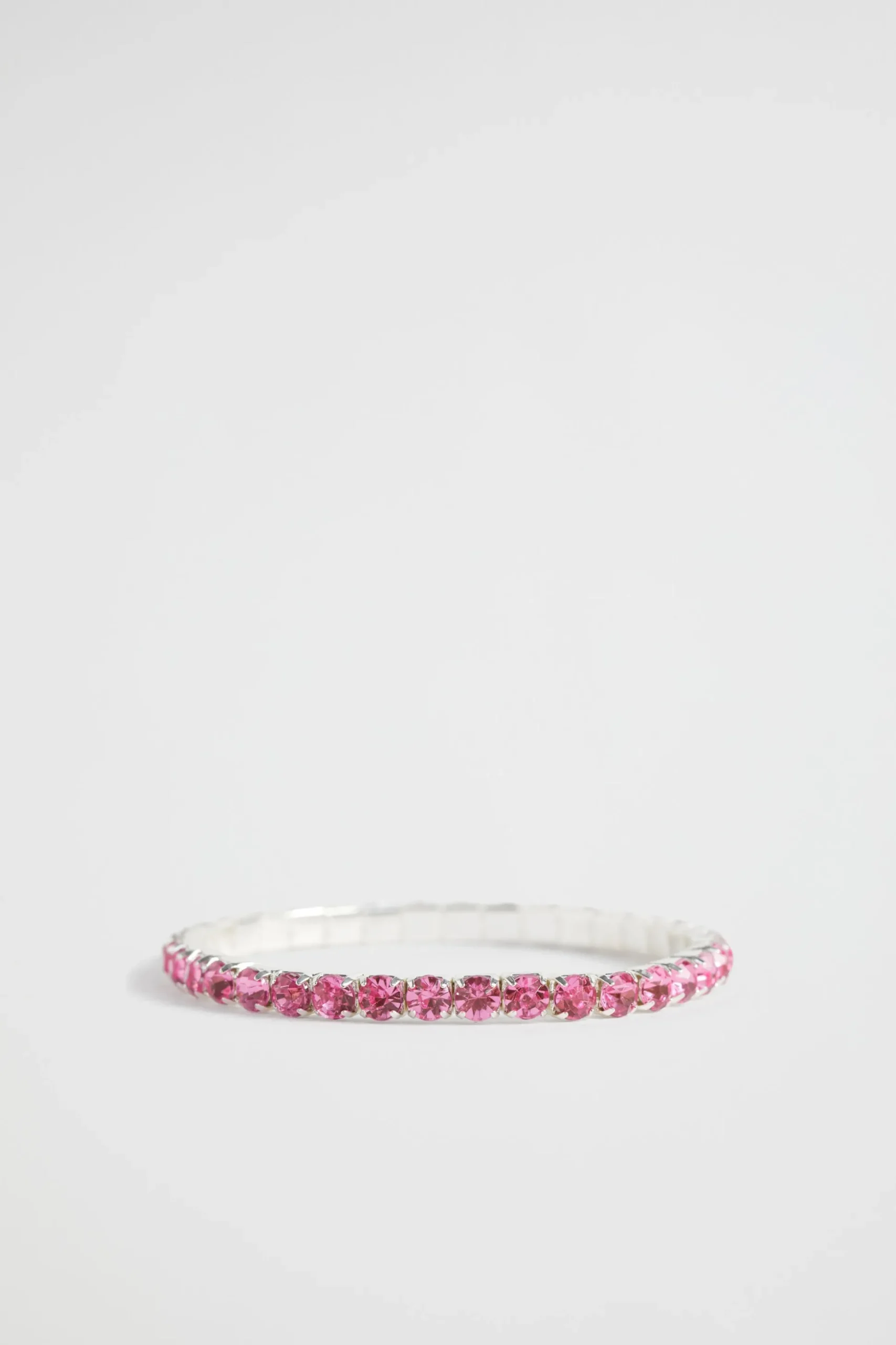 Seed Heritage Jewellery-Diamante Stretch Bracelet Pink
