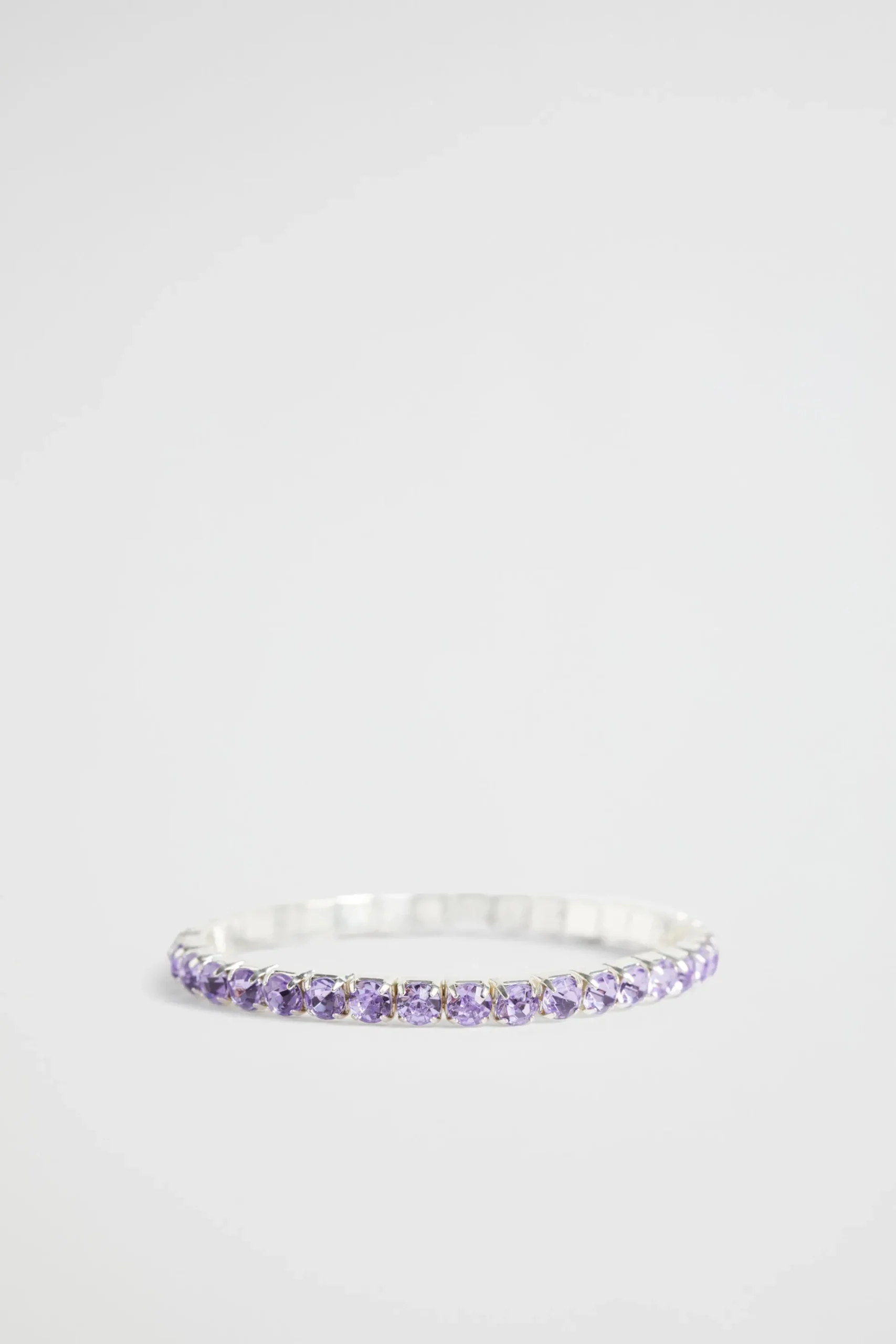 Seed Heritage Jewellery-Diamante Stretch Bracelet Orchid