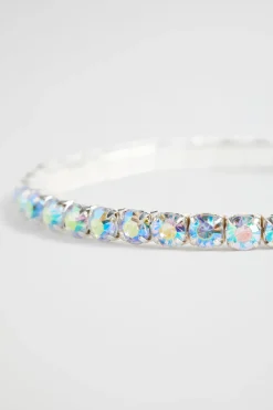 Seed Heritage Jewellery-Diamante Stretch Bracelet Iridescent