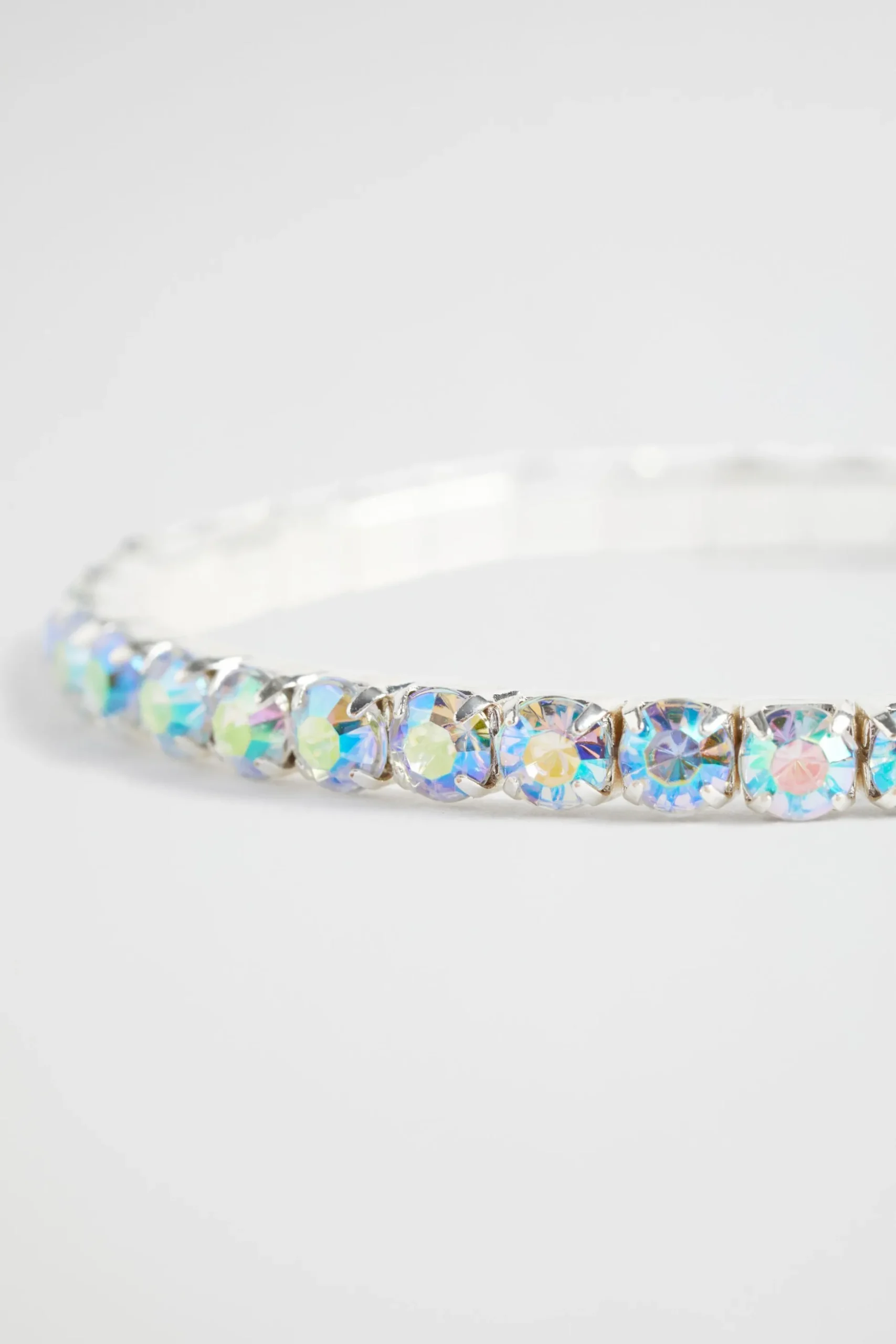 Seed Heritage Jewellery-Diamante Stretch Bracelet Iridescent