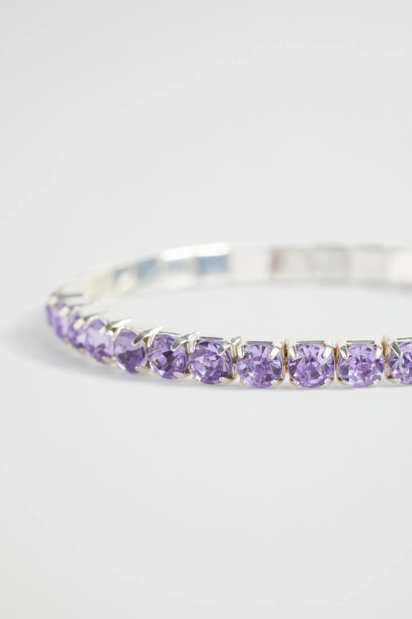 Seed Heritage Jewellery-Diamante Stretch Bracelet Orchid