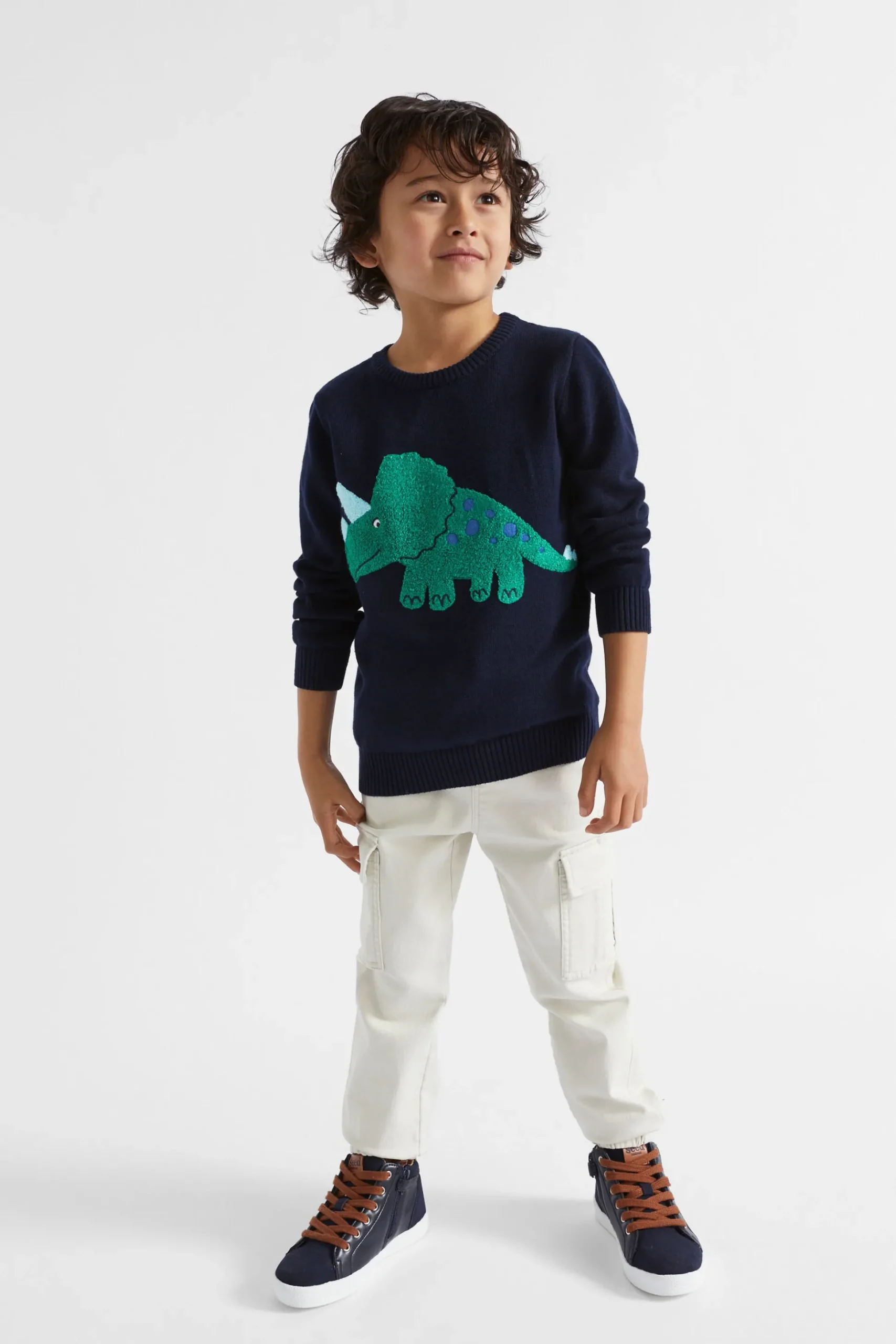 Seed Heritage Knitwear & Sweaters-Dino Crew Knit Midnight Blue