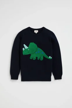 Seed Heritage Knitwear & Sweaters-Dino Crew Knit Midnight Blue