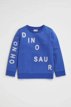 Seed Heritage Knitwear & Sweaters-Dino Slogan Sweat True Cobalt