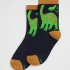 Seed Heritage Socks-Dino Sock Navy