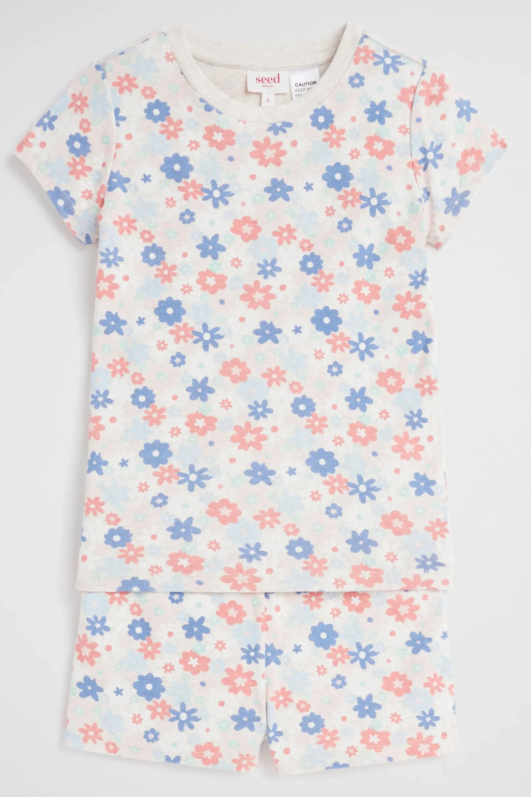 Seed Heritage Pyjamas & Sleepwear-Ditsy Pyjama Oat Marle