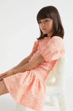 Seed Heritage Skirts-Ditsy Skirt Mango