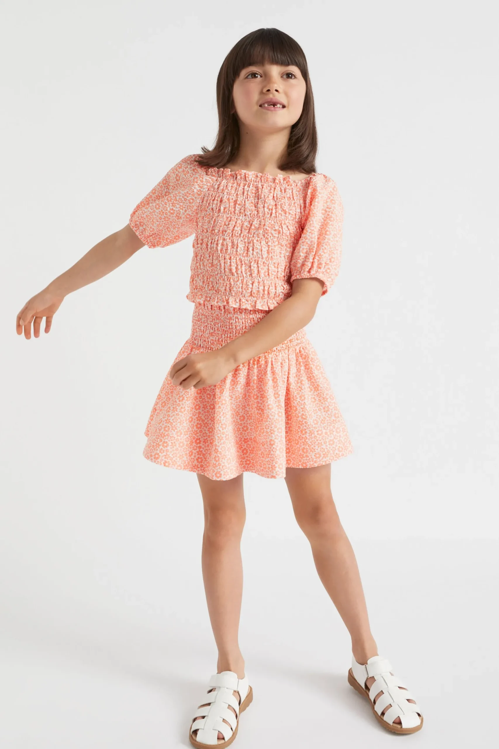 Seed Heritage Skirts-Ditsy Skirt Mango