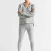 Seed Heritage Pants-Double Knit Trackpant Silver Marle