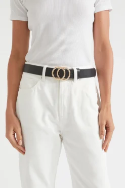 Seed Heritage Belts-Double Ring Belt Black