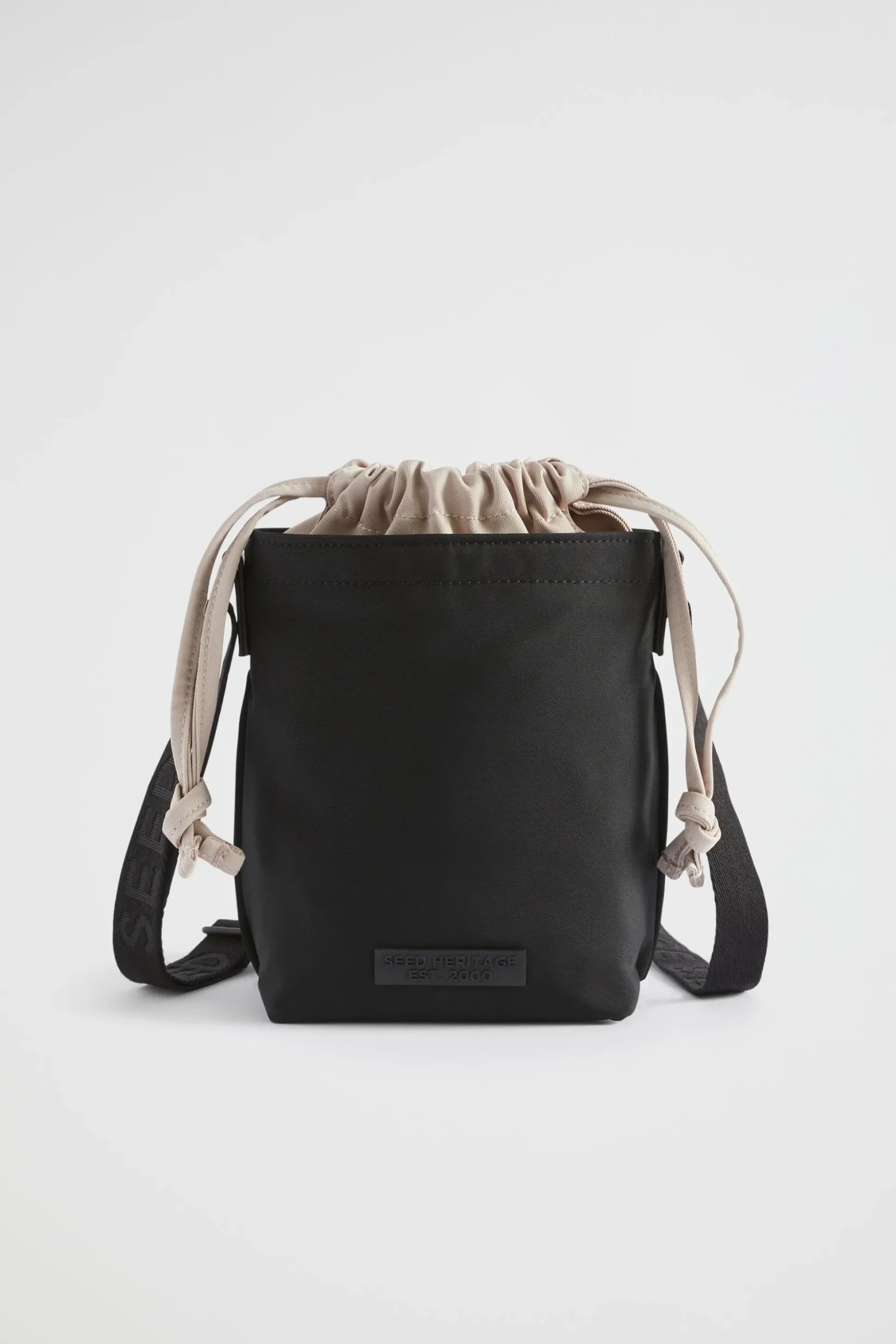 Seed Heritage Cross Body-Drawstring Crossbody Black