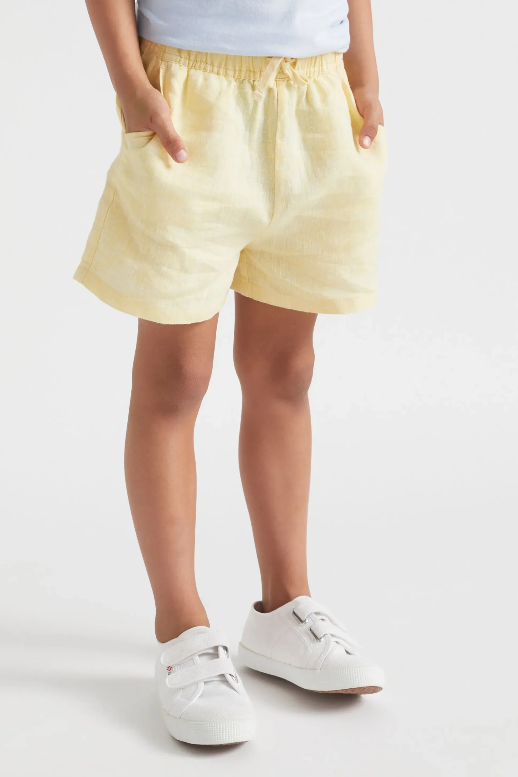 Seed Heritage Shorts-Easy Linen Short Lemon