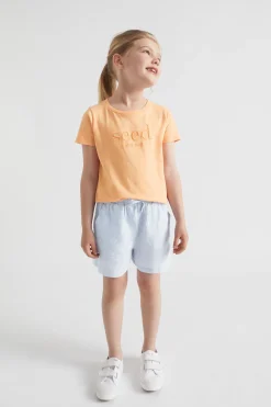 Seed Heritage Shorts-Easy Linen Short Powder Blue