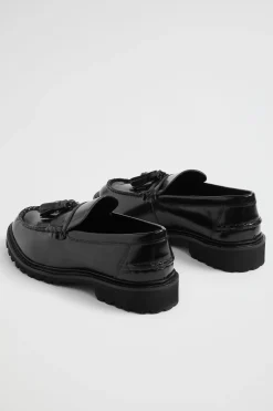 Seed Heritage Loafers-Effy Chunky Loafer Black