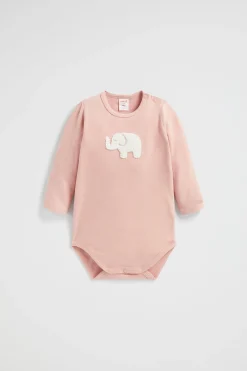 Seed Heritage Bodysuits & Onesies-Elephant Bodysuit Chalk Pink
