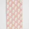 Seed Heritage Blankets-Elephant Jacquard Wrap Chalk Pink