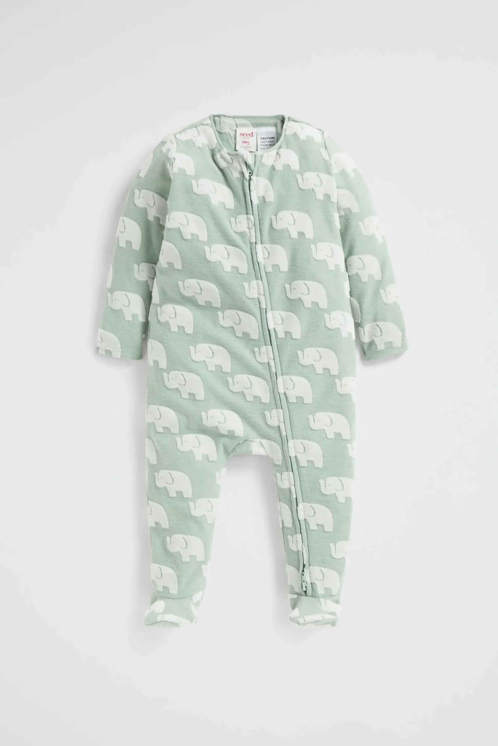 Seed Heritage Jumpsuits & Overalls-Elephant Jacquard Zipsuit Sage