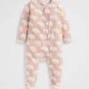 Seed Heritage Jumpsuits & Overalls-Elephant Jacquard Zipsuit Chalk Pink