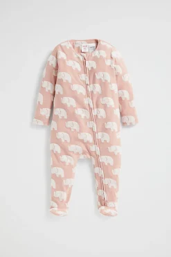 Seed Heritage Jumpsuits & Overalls-Elephant Jacquard Zipsuit Chalk Pink