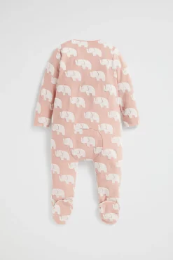Seed Heritage Jumpsuits & Overalls-Elephant Jacquard Zipsuit Chalk Pink