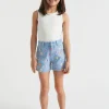 Seed Heritage Shorts-Embroidered Denim Short Classic Wash