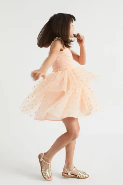 Seed Heritage Dresses-Embroidered Dress Flamingo