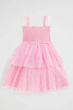 Seed Heritage Dresses-Embroidered Dress Sherbet