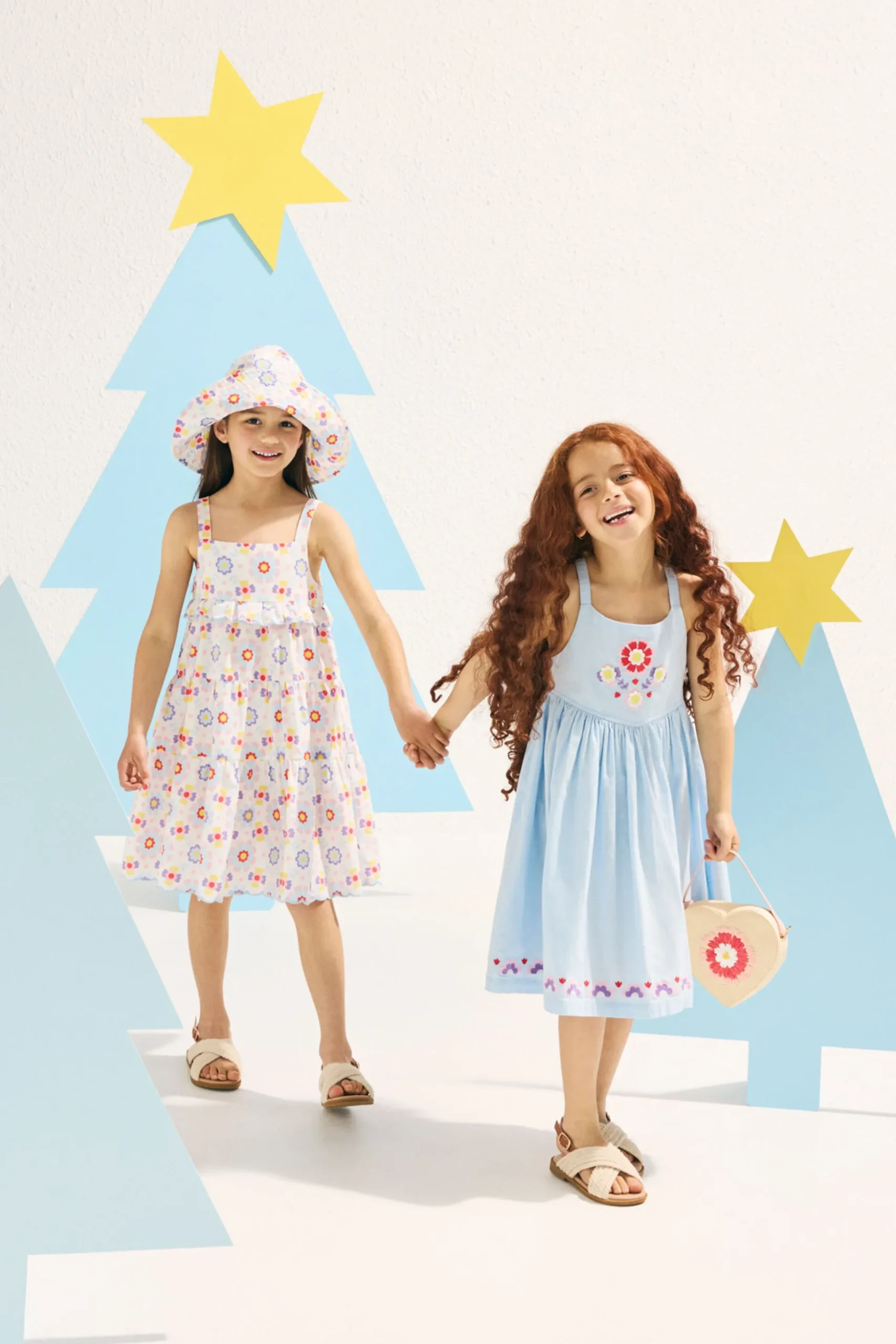 Seed Heritage Dresses-Embroidered Dress Baby Blue