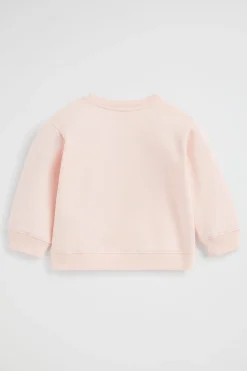Seed Heritage T-Shirts & Tops-Embroidered Flower Sweat Dusty Rose