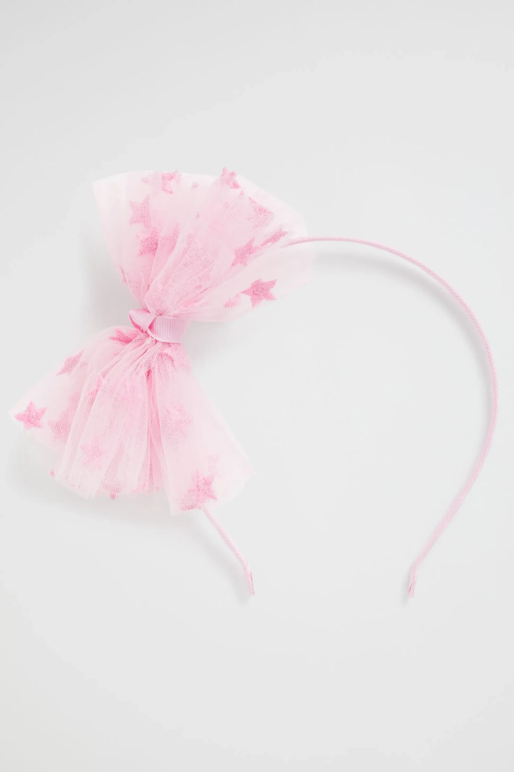 Seed Heritage Hair Accessories-Embroidery Star Bow Headband Sherbet