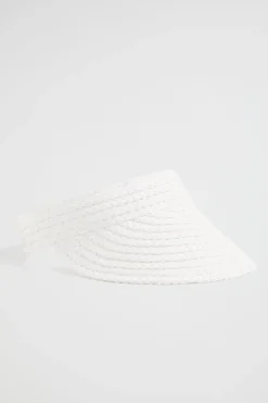 Seed Heritage Hats & Gloves-Essential Straw Visor White