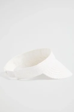 Seed Heritage Hats & Gloves-Essential Straw Visor White