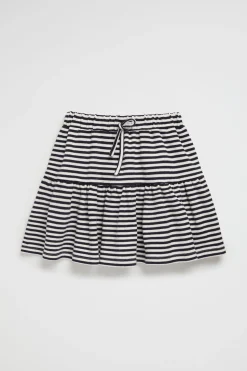 Seed Heritage Skirts-Fashion Stripe Skirt Midnight Stripe