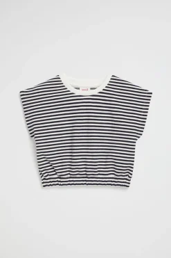 Seed Heritage T-Shirts & Tops-Fashion Stripe Tee Midnight Stripe