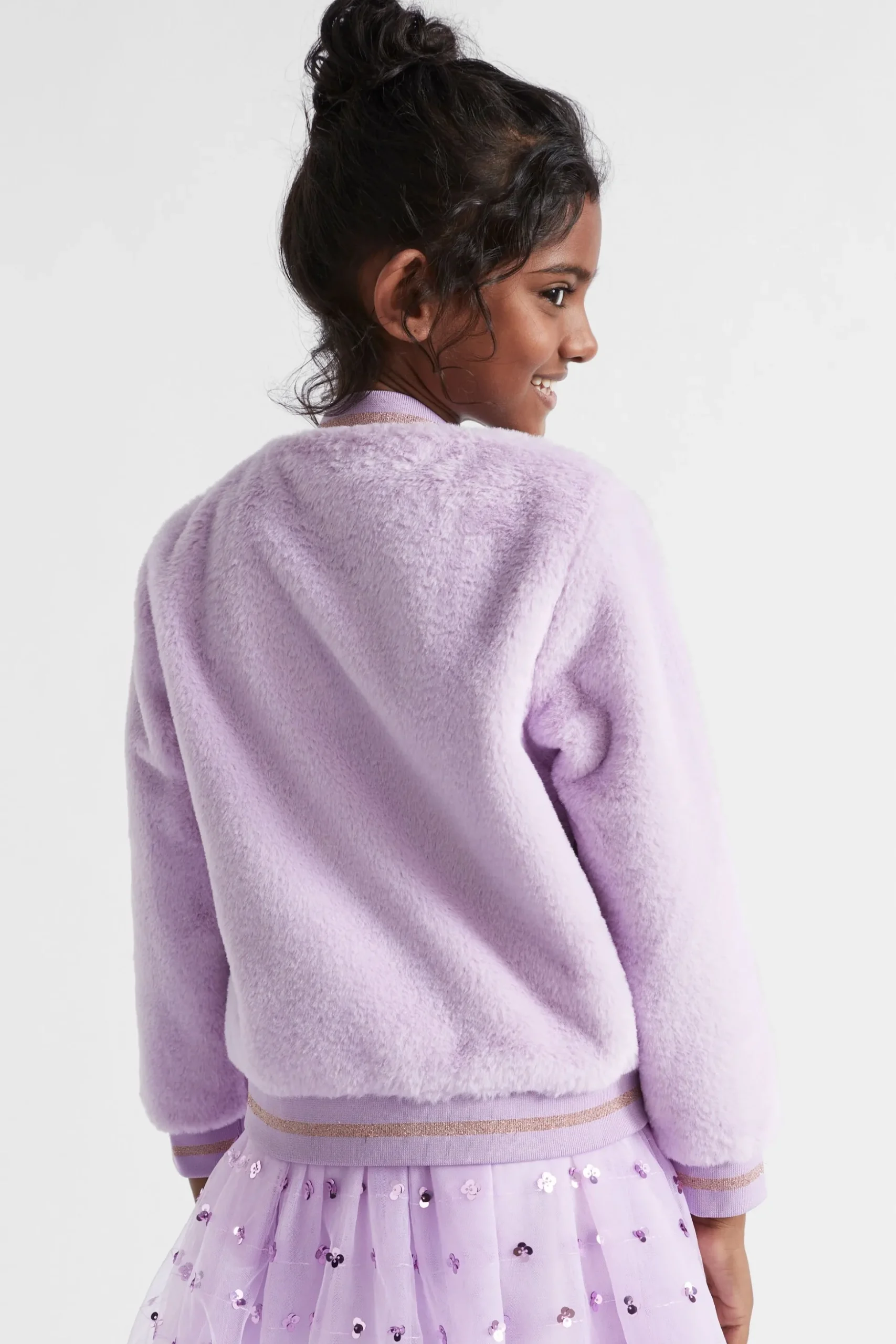 Seed Heritage Jackets & Vests-Faux Fur Bomber Orchid