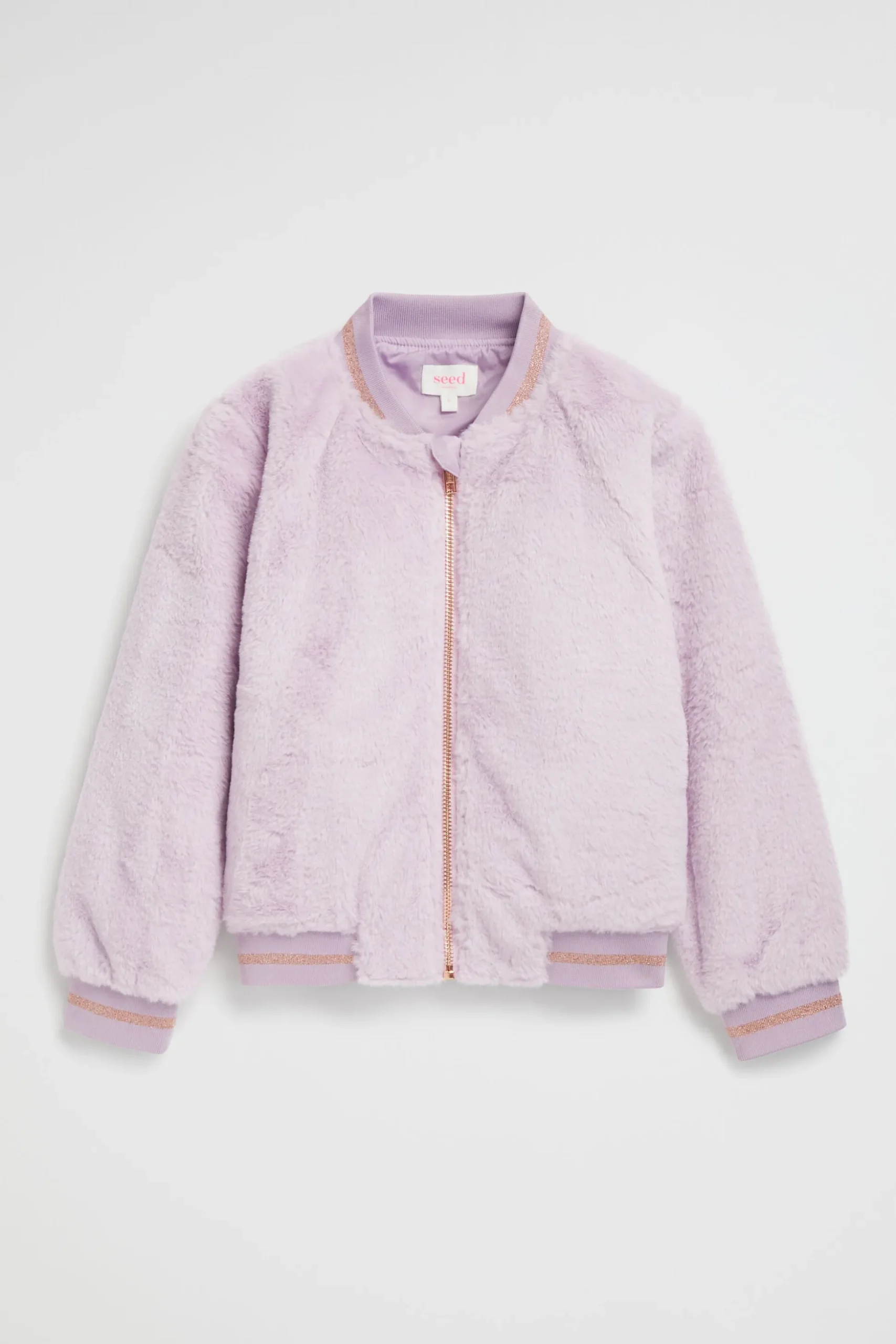 Seed Heritage Jackets & Vests-Faux Fur Bomber Orchid