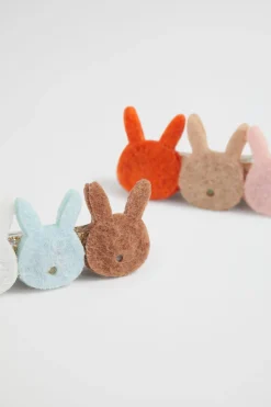 Seed Heritage Hair Accessories-Felt Bunny Duck Clips Multi