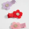 Seed Heritage Hair Accessories-Felt Daisy Duck Clip Trio Multi
