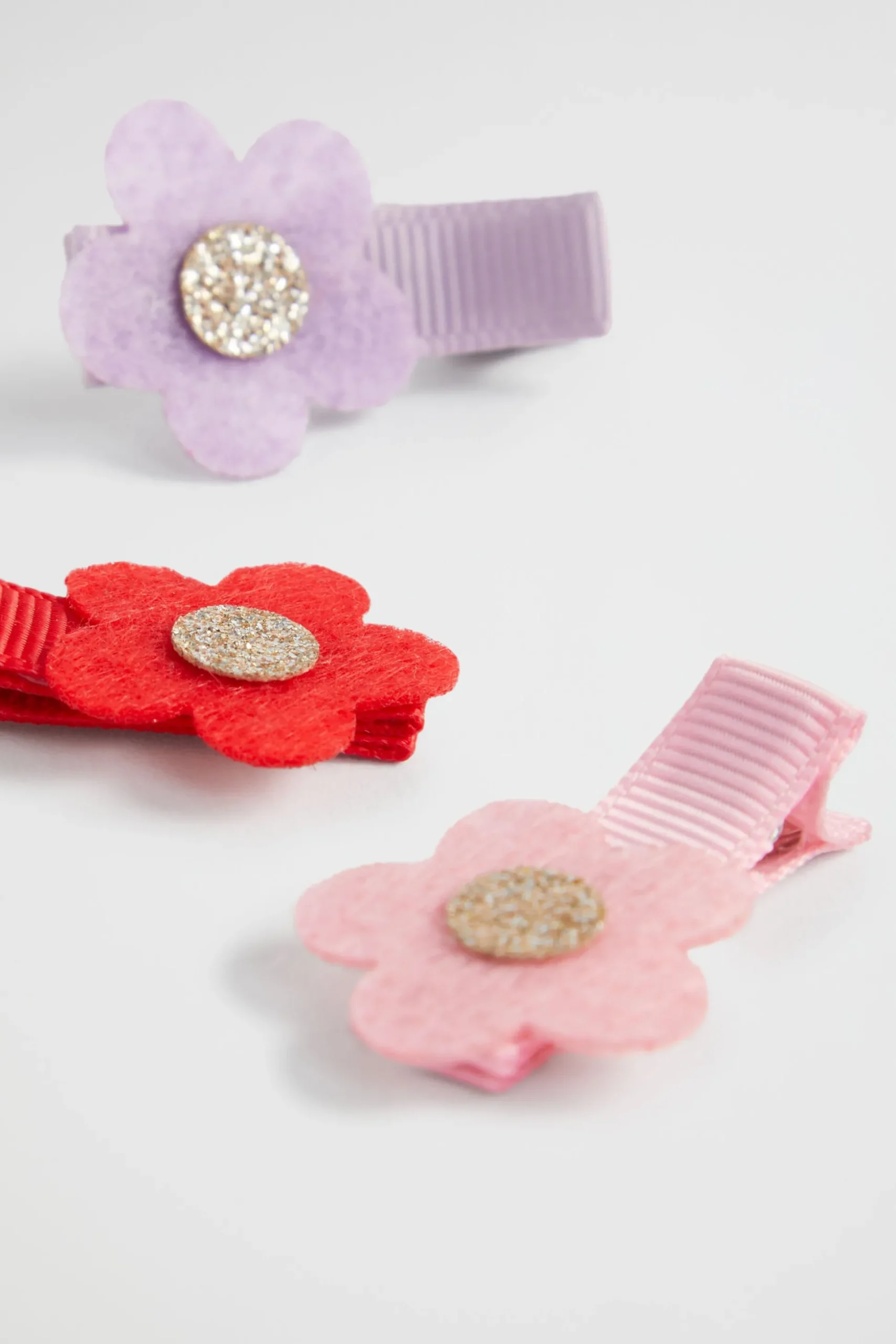 Seed Heritage Hair Accessories-Felt Daisy Duck Clip Trio Multi