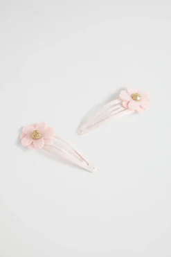 Seed Heritage Hair Accessories-Felt Daisy Snaps Dusty Rose