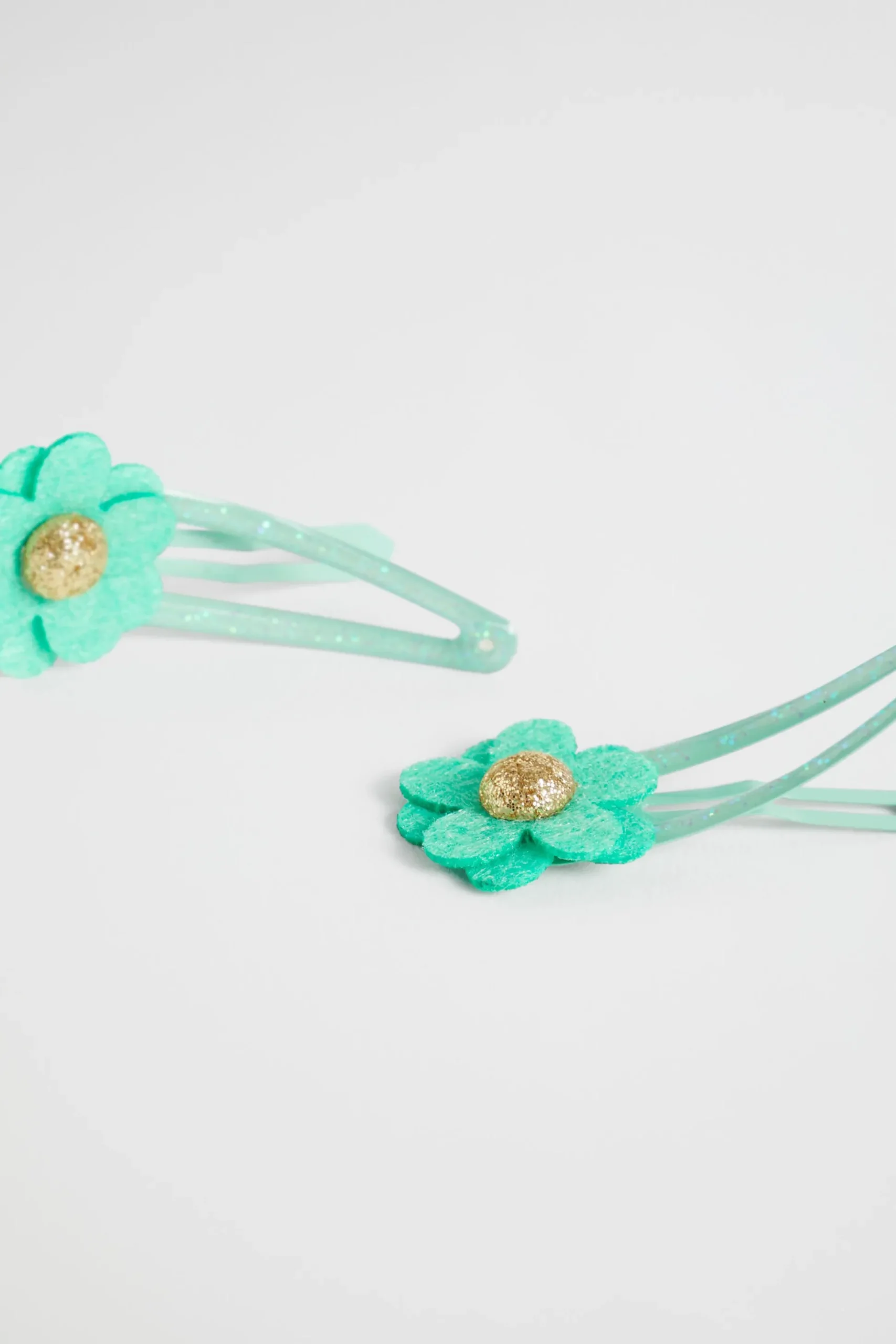 Seed Heritage Hair Accessories-Felt Daisy Snaps Pea Green