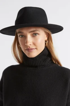 Seed Heritage Hats & Gloves-Felt Fedora Black