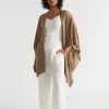 Seed Heritage Scarves & Kaftans-Fine Knit Poncho Deep Brass