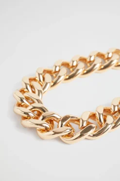 Seed Heritage Jewellery-Flat Curb Chain Bracelet Gold