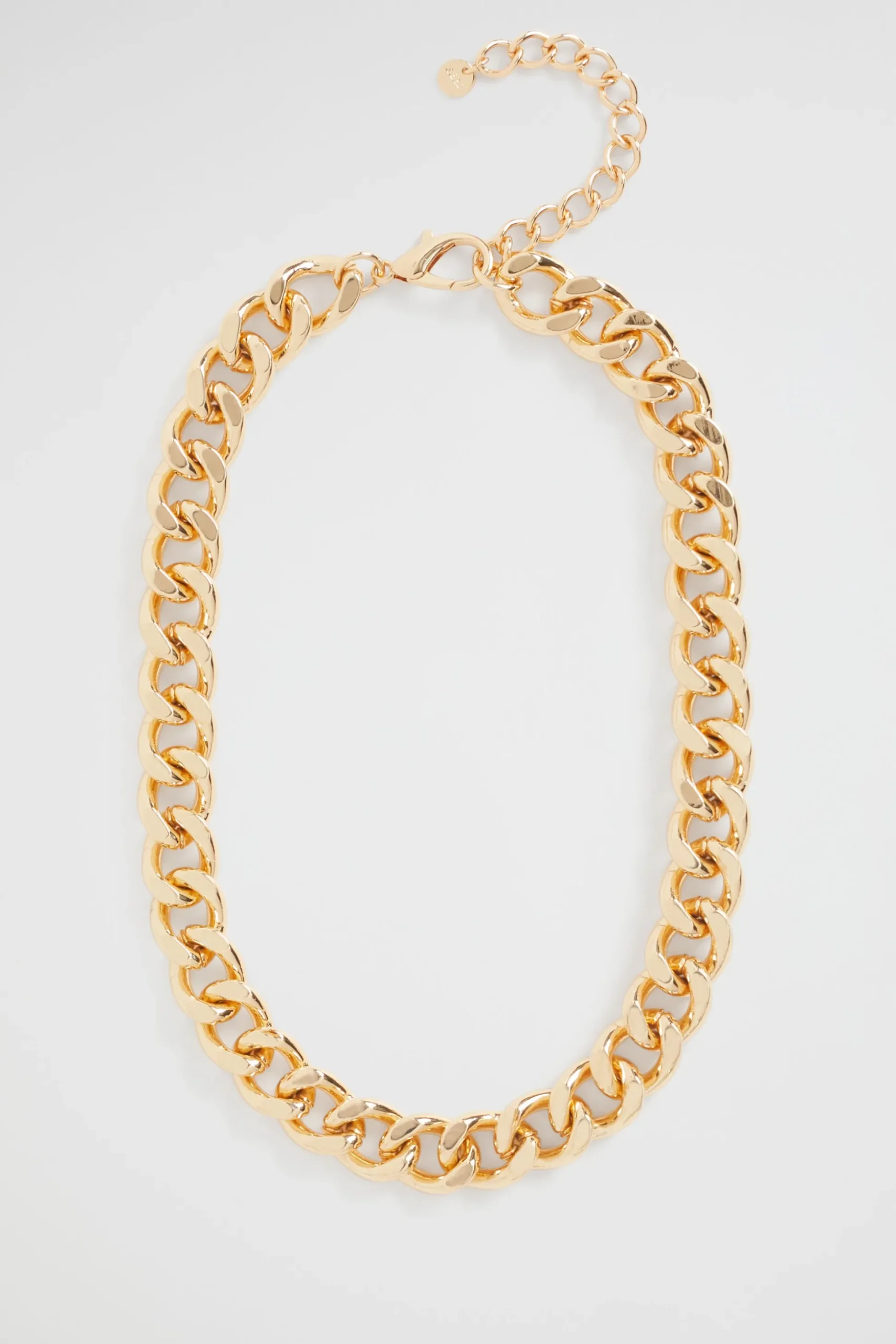 Seed Heritage Jewellery-Flat Curb Chain Necklace Gold