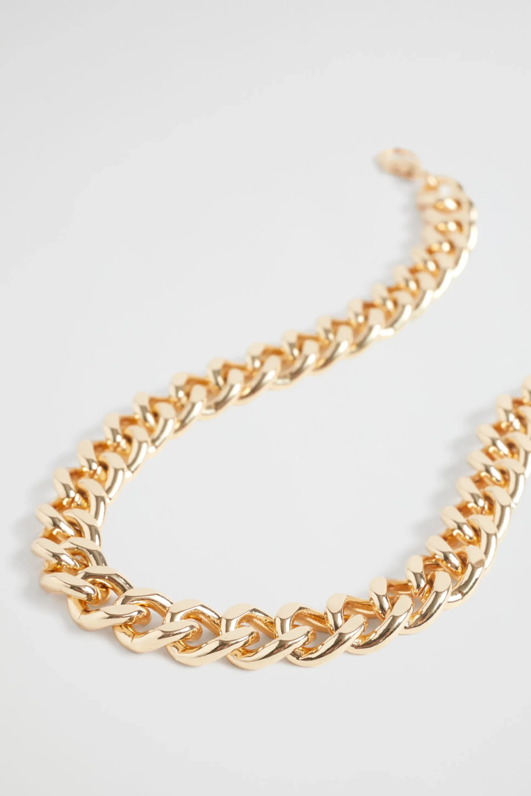 Seed Heritage Jewellery-Flat Curb Chain Necklace Gold