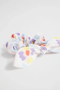 Seed Heritage Hair Accessories-Floral Bow Scrunchie Multi