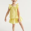 Seed Heritage Skirts-Floral Openwork Skirt Sunshine