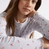 Seed Heritage Pyjamas & Sleepwear-Floral Rib Pj Cloud